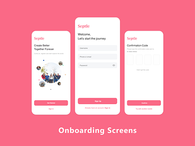 Onboarding Screens login screen mobile design onboarding ui