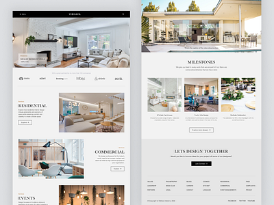 Vibhava | Landing page design | Interior Design