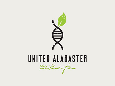 United Alabaster branding design dna logo graphic design leaf logo logo organic logo vector