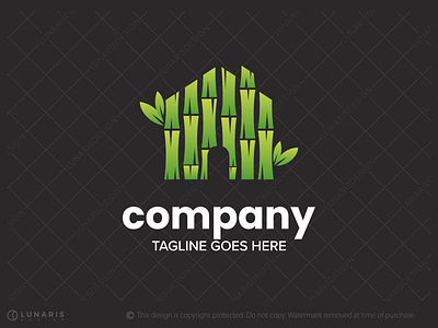 Bamboo house logo - for sale bamboo bamboo house logo branding house logo logo logo for sale logoground nature logo ooak logo organic logo