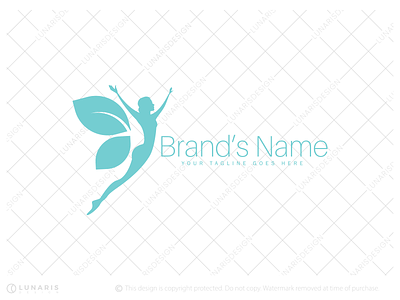 Woman with wings - for sale branding leaves wings logo logo logo for sale logoground mother nature nature logo nature woman organic women products vector woman with wings logo