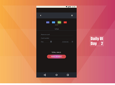 Daily UI challenge 2/100 credit card checkout daily 100 challenge dailyui day2 graphic design illustration
