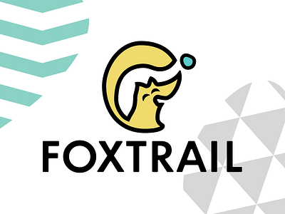 Foxtrail logo fox graphic design logo pattern