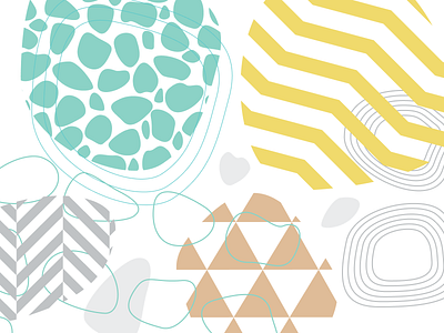 Pebble & geometric patterns blobs branding geometric graphic design pattern summer travel
