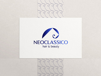 Hair and beauty saloon logo ai blue classic classical golden ratio hai hairdressing illustrator logo pattern spiral