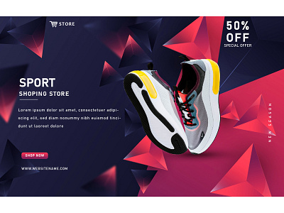 Nike Shoes website ad by Urvi Ashar on Dribbble