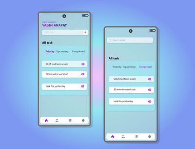 Daily task interface design