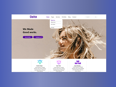 Creative digital agency UI design figma graphic design illustration illustrator lalading landing page page ui ux vector website xd