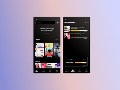Online courses app ui