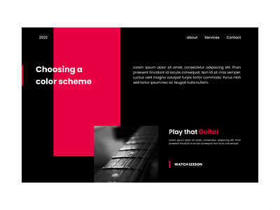 Home Screen- Guitar design e commerce graphic design guitar shop typography ui ux