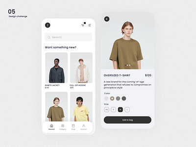 Design challenge 05 ✨: UI design for e-commerce app