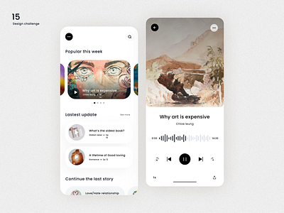 Design challenge 15 ✨: Music app design app branding design illustration music ui uidesign uiux ux