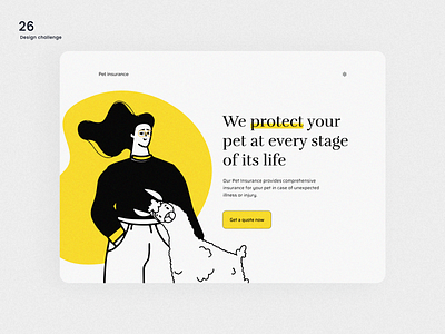 Design challenge 26 ✨: website design for pet insurance