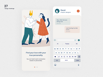 Design challenge 27 ✨: UI app design for dating app