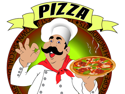 пицца от шефа баннер графический дизайн итальянская пицца реклама