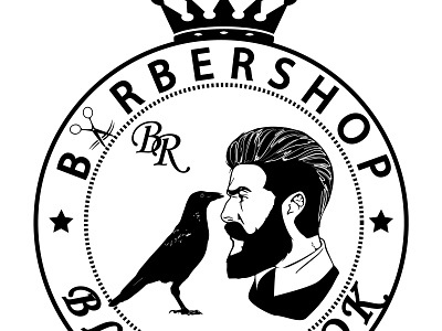 Лого для барбершоп graphic design logo vector реклама