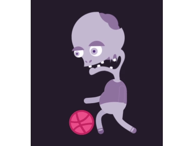 Catch the ball! animation design gif motion zombie