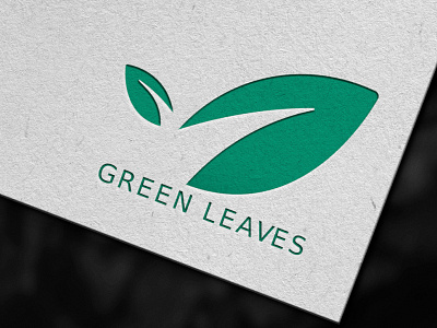 Green leaves logo design.