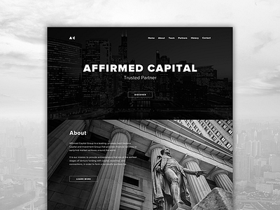 Financial company landing page clean design finance interface landing minimal modern money ui ux web web design