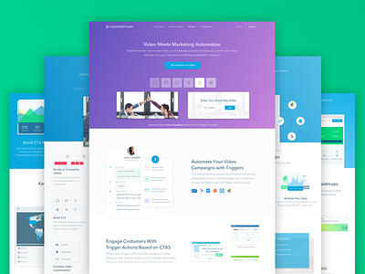 Video Marketing Automation Startup Features Pages