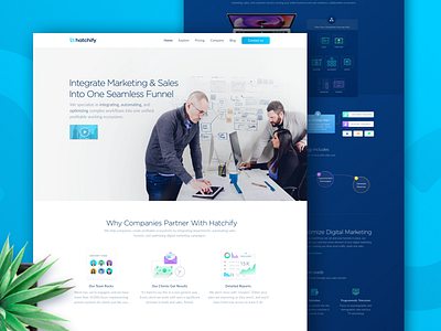 Sales and Marketing Automation Integration Services Homepage automation business interface marketing modern product sales startup ui ux web web design