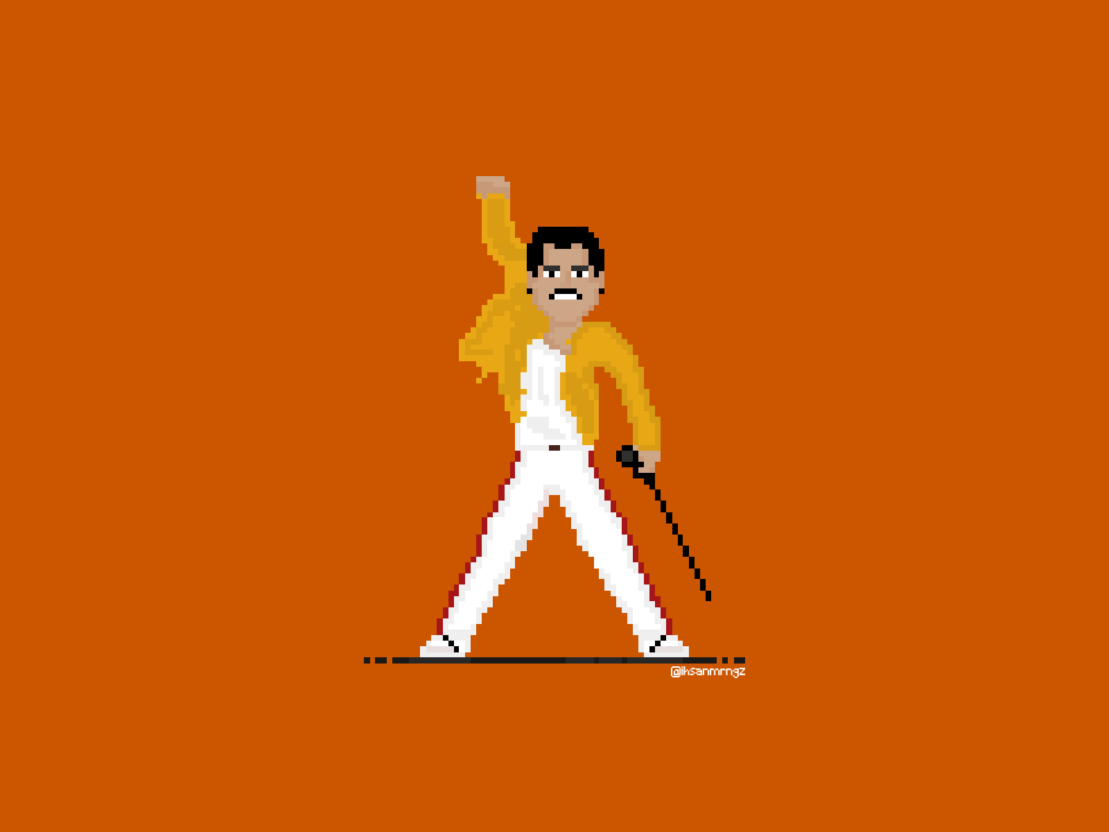 Pixel Art / Freddie Mercury 8bit 8bitart design freddie mercury graphic graphic design music pixel pixel art queen