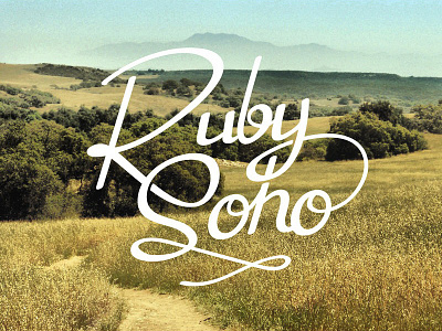 Ruby Soho design lettering logo script type typography vector