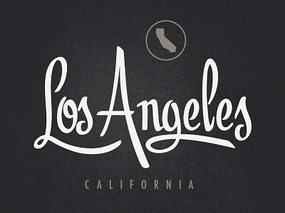 Los Angeles Script brush lettering los angeles script type design typography vector