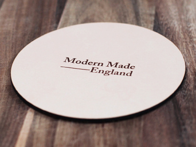 Modern Made — Leather Coaster coaster england engraving leather logo made modern