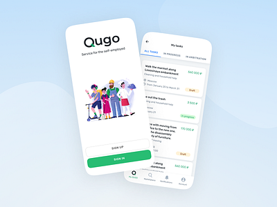 Qugo App app design fintech mobile ui ux