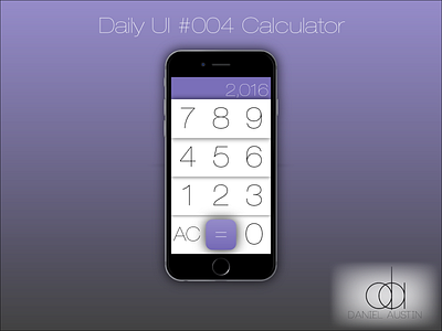 Daily UI: 004 "Calculator" 004 calculator daily ui iphone