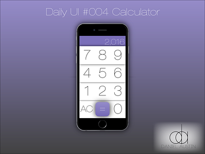 Daily UI: 004 "Calculator"