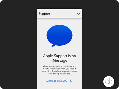 Apple Support via iMessage apple apple support bots customer service daily ui imessage ios iphone messaging sms tip tricks