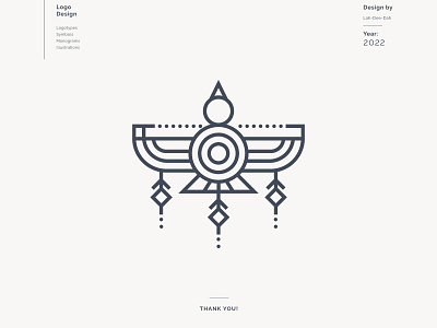 Totem bird clean design logo minimalist nature vector