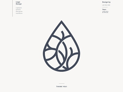 Drop clean design logo minimalist nature vector