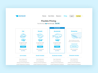 Send Sonar Pricing Page