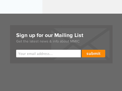 Newsletter Signup email footer form newsletter sign up