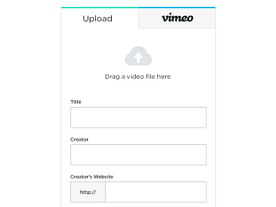 Upload Video form motionspire tabs upload vimeo