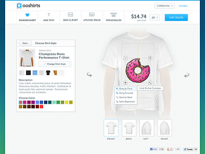 ooShirts Design App canvas designer t shirts