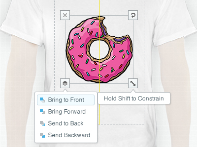 ooShirts Layer Controls canvas donut dropdown layers t shirt tooltip ui