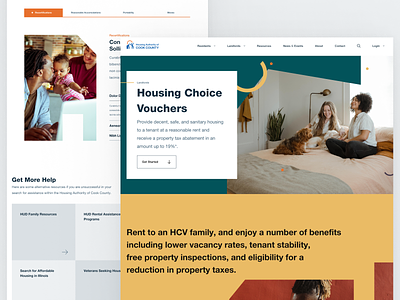 Housing Authority Pages colorful government web design
