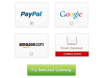 Choose Gateway amazon payments button email google checkout paypal simplecart