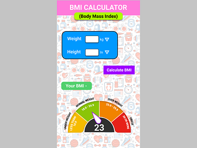 #004 BMI Calculator animation bmi calculator branding calculator calculator ui daily ui challenge design graphic design illustration landingpage logo ui ux vector