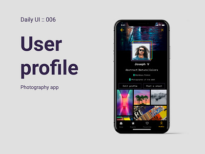 Daily UI 006 - User profile