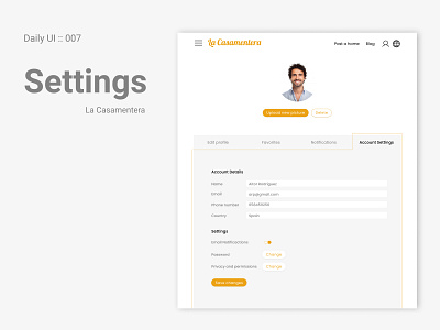 Daily UI 007- Settings dailyui007 dailyuichallenge design uxui