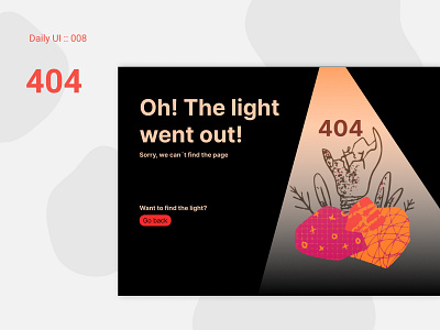 404 Daily UI 008 dailyui008 dailyuichallenge uxdesign uxui