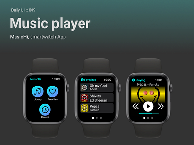 Daily UI 009 - MusicHi dailyuichallenge design uxdesign uxui