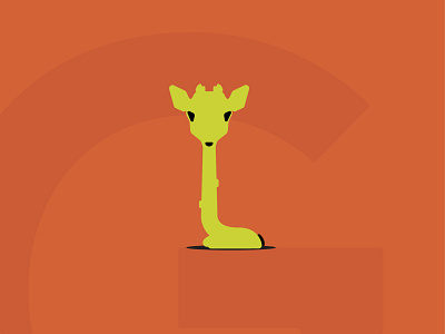 giraffe animal flatdesign giraffe illustration minimalist vector