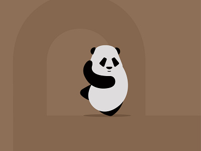 panda animal flatdesign illustration minimalist panda vector