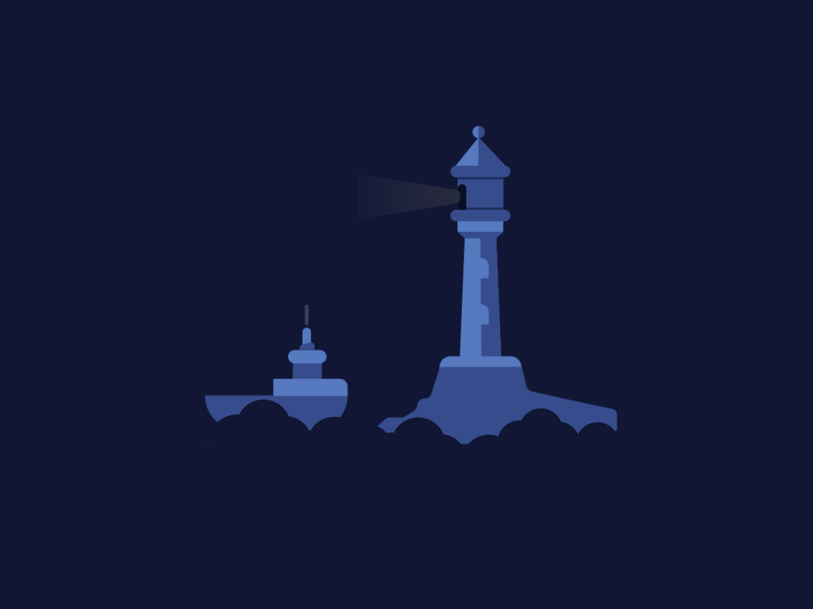 Lighthouse aftereffects animation flatdesign lighthouse minimalist vector